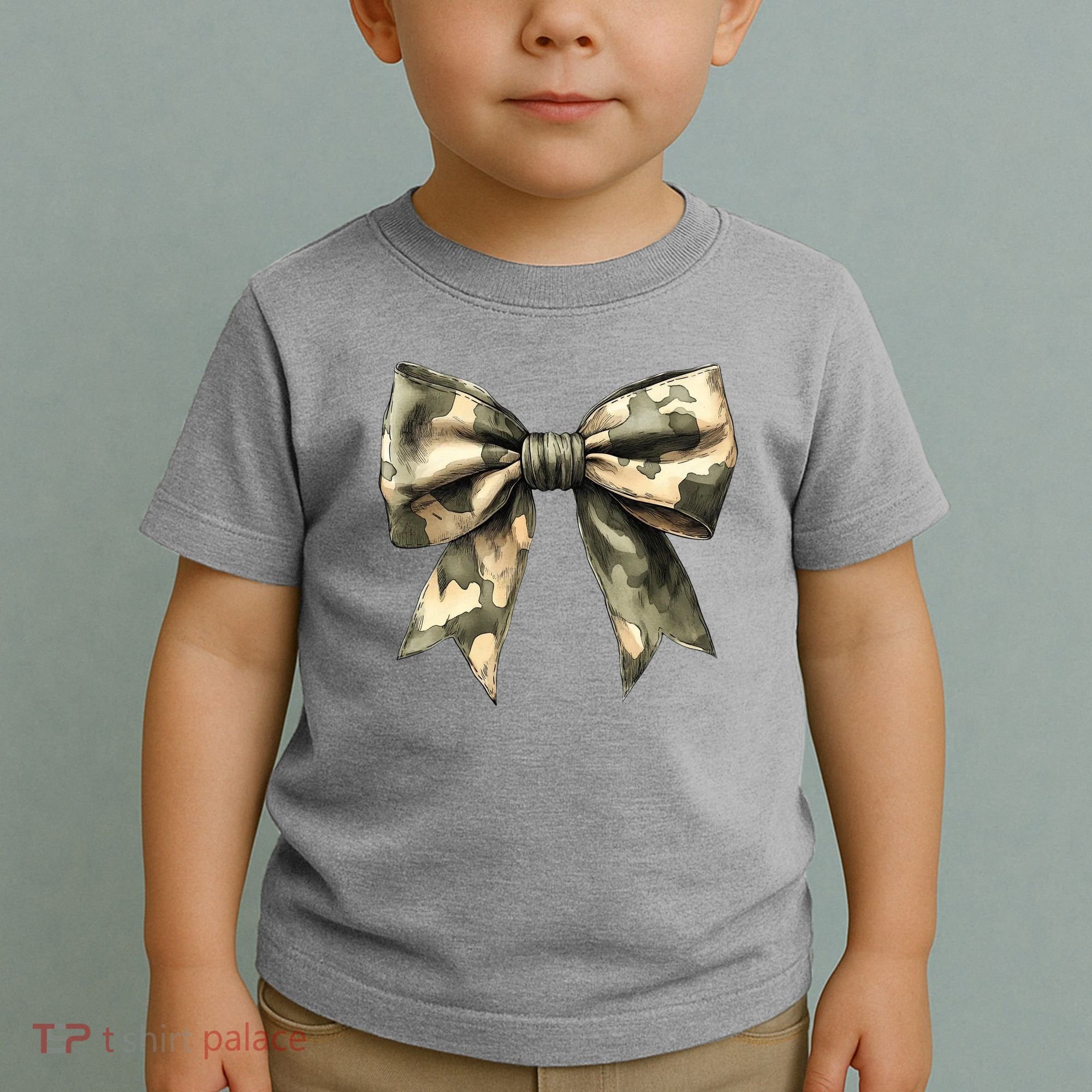 Camouflage Camo Bow Toddler T-Shirt