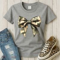 Camouflage Camo Bow Women's T-Shirt thumb 3