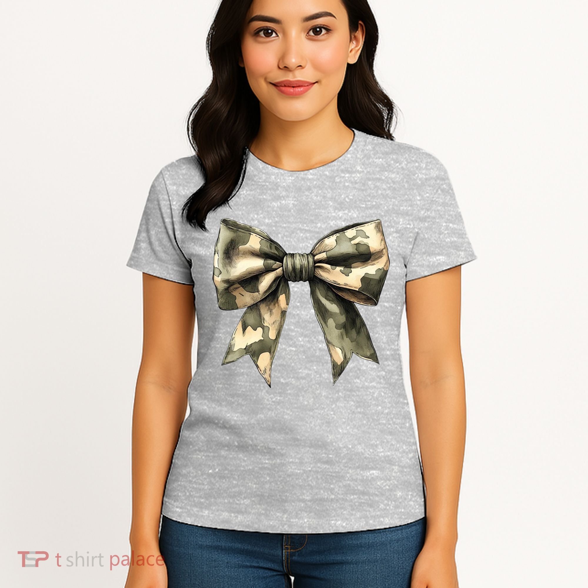 Camouflage Camo Bow Women's T-Shirt