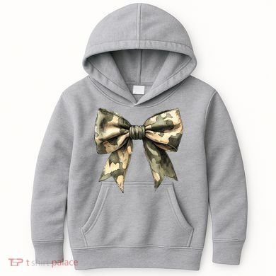 Camouflage Camo Bow Kids Hoodie
