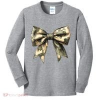 Camouflage Camo Bow Kids Long Sleeve Shirt thumb 0