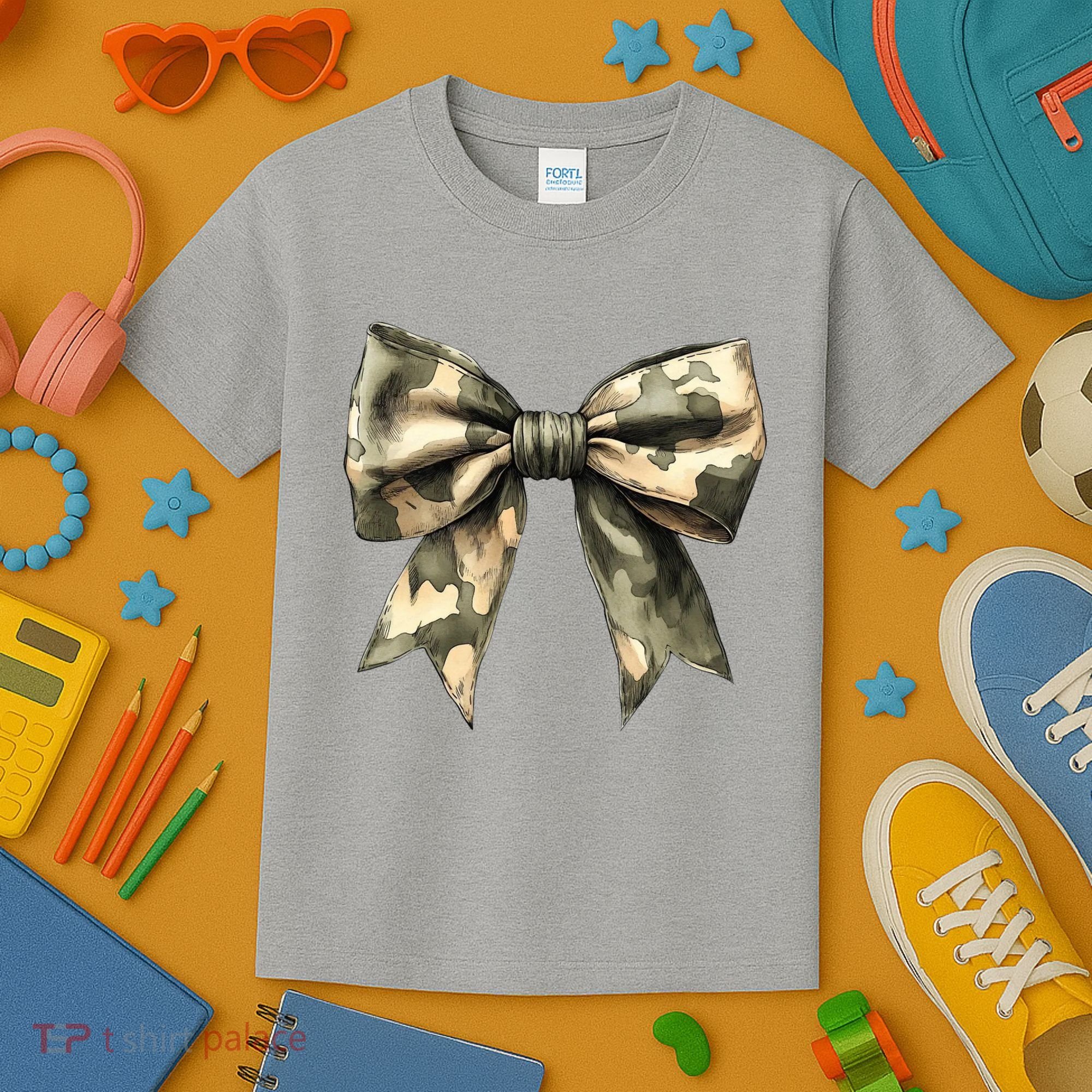 Camouflage Camo Bow Kids T-Shirt