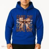 Cute Coquette Bow Football Mom Game Day Gift Hoodie thumb 2