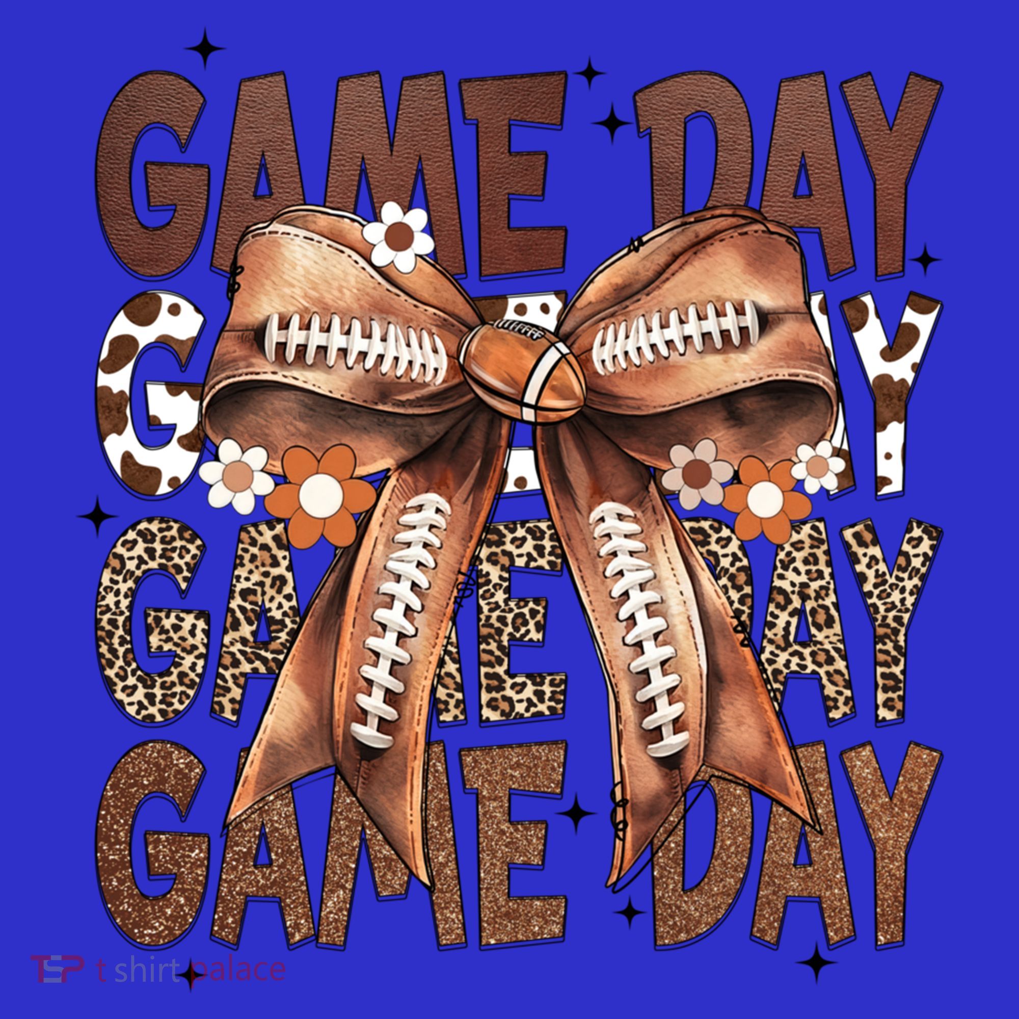 Cute Coquette Bow Football Mom Game Day Gift Mousepad