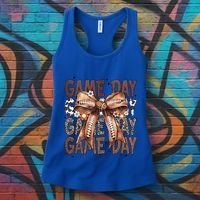 Cute Coquette Bow Football Mom Game Day Gift Women's Tank Top thumb 3