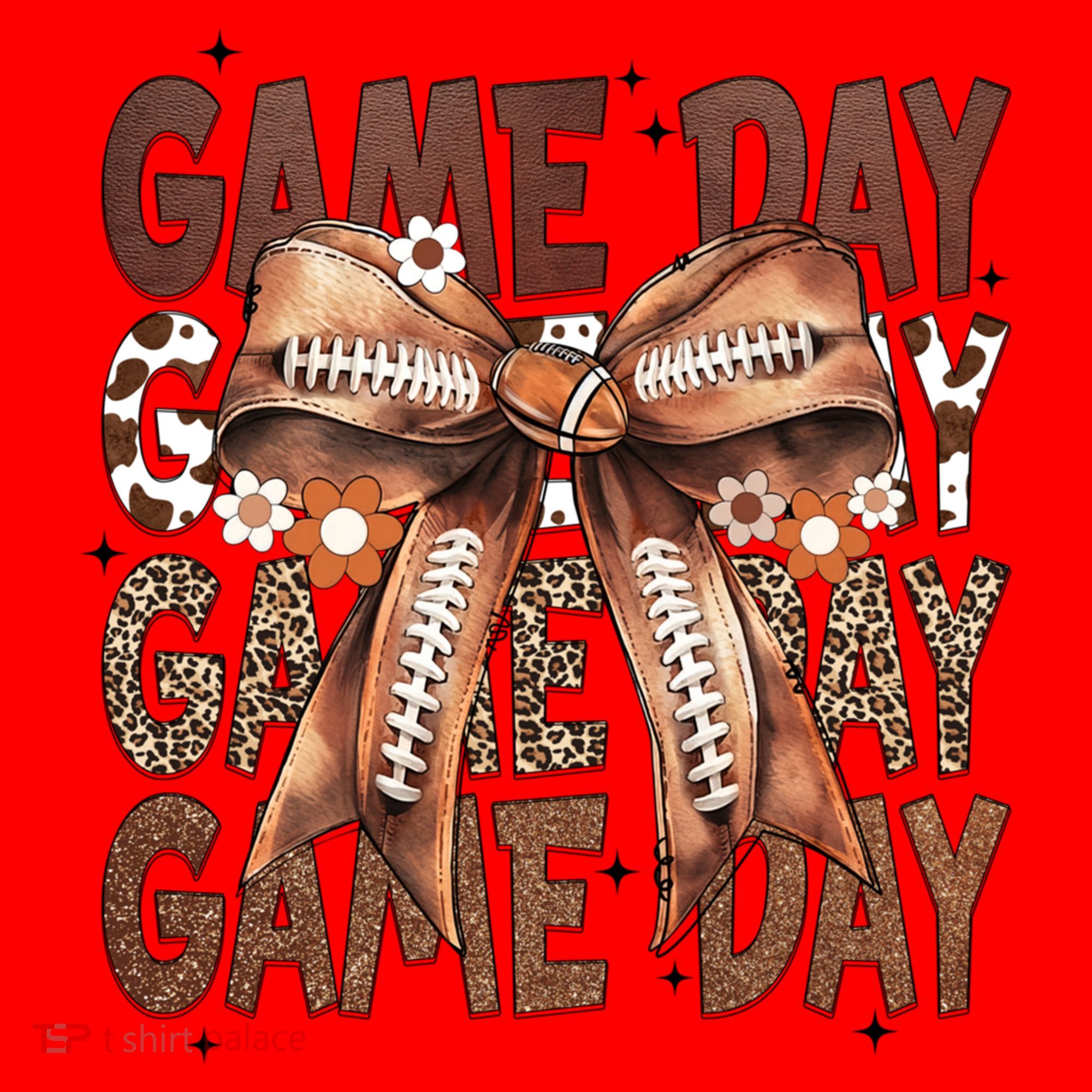 Cute Coquette Bow Football Mom Game Day Gift Santa Hat