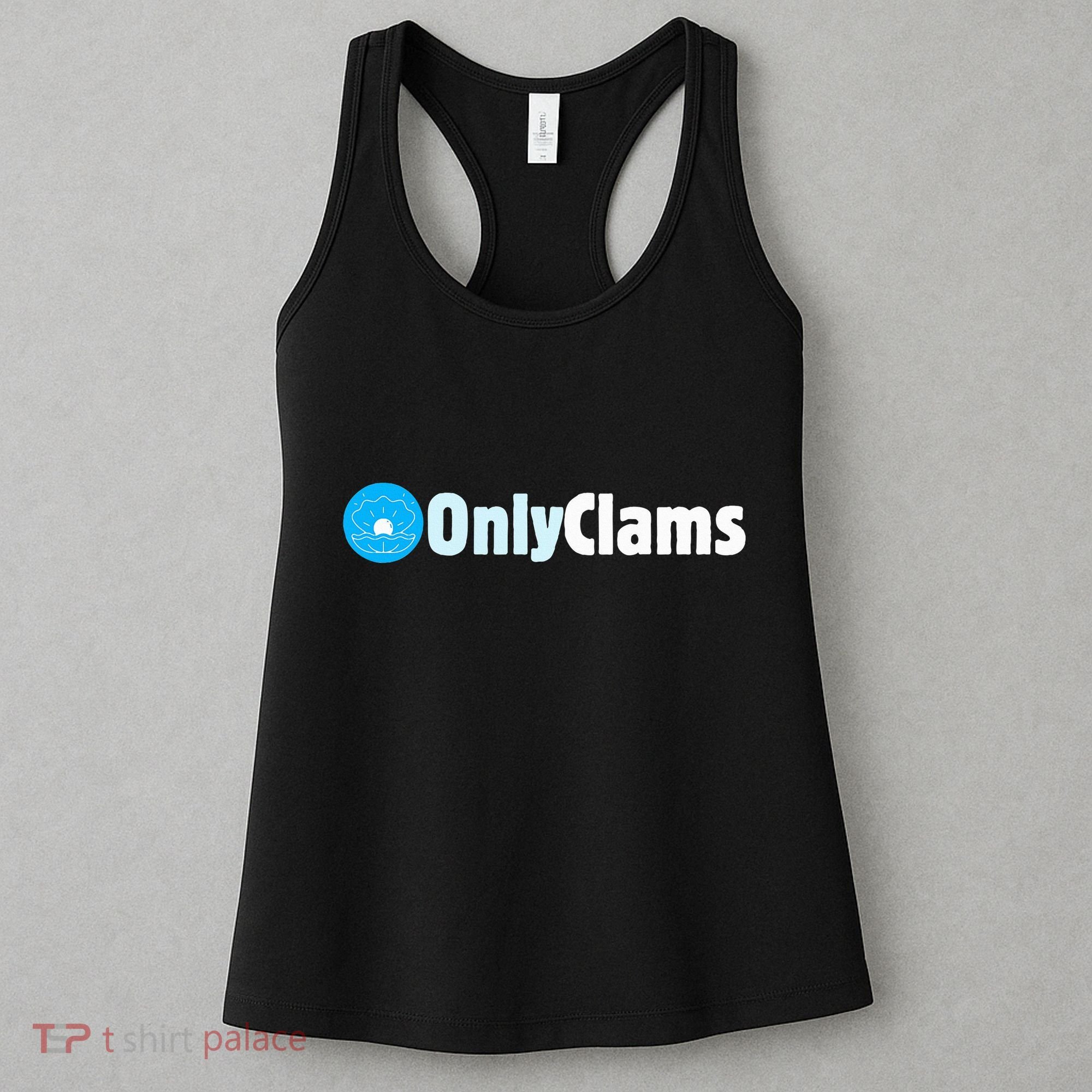 Clam Collector Beach Pun Humor Onlyclams Sea Fan Women's Tank Top