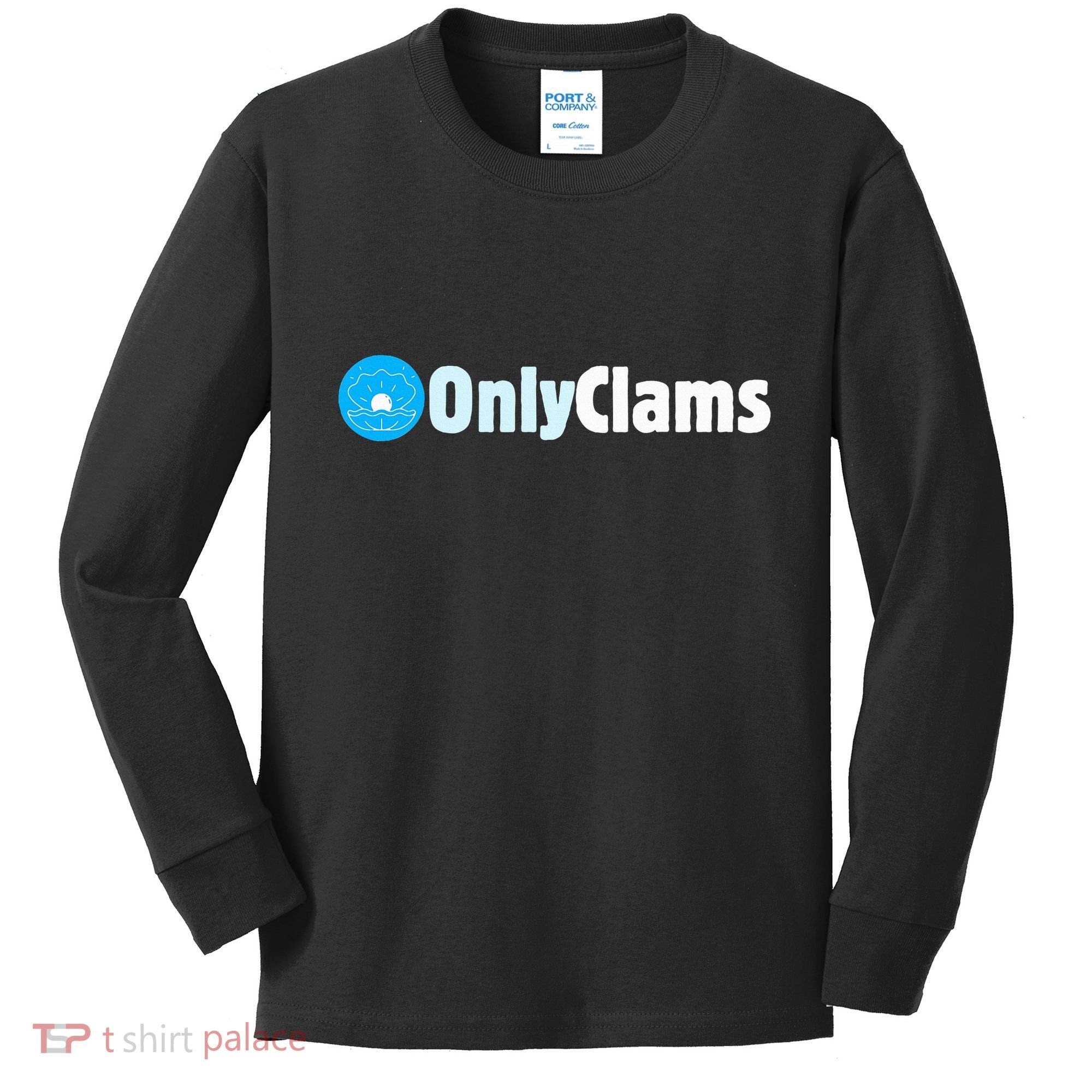 Clam Collector Beach Pun Humor Onlyclams Sea Fan Kids Long Sleeve Shirt