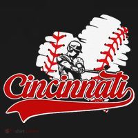 Cincinnati Cities Baseball Heart Baseball Fans Backpack thumb 2