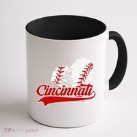Cincinnati Cities Baseball Heart Baseball Fans Coffee Mug thumb 1