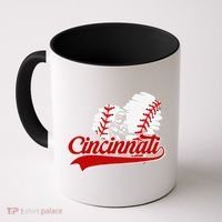 Cincinnati Cities Baseball Heart Baseball Fans Coffee Mug thumb 0