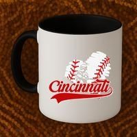 Cincinnati Cities Baseball Heart Baseball Fans Coffee Mug thumb 2