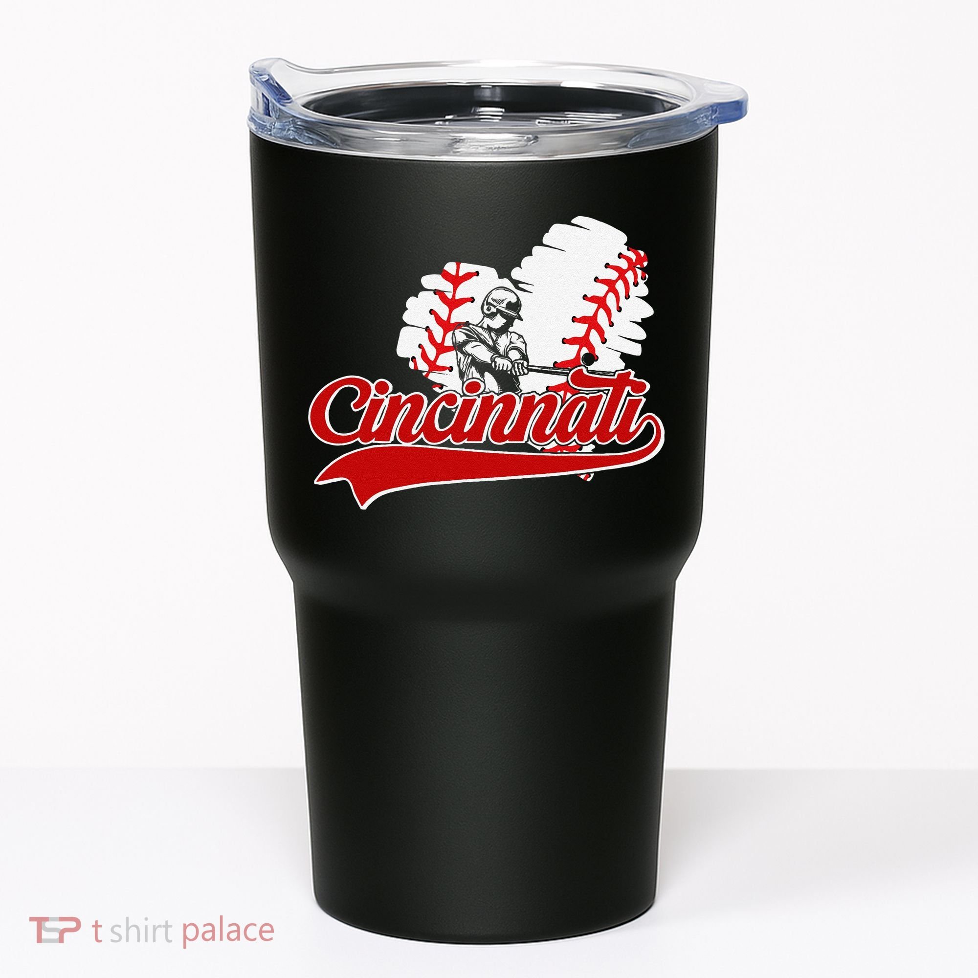 Cincinnati Cities Baseball Heart Baseball Fans Tumbler