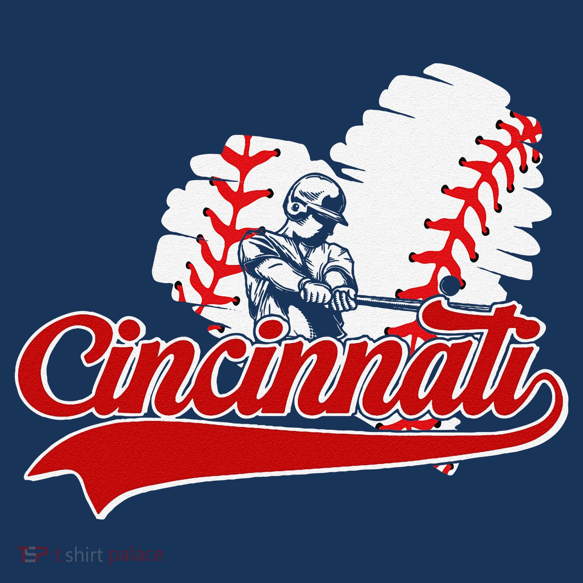 Cincinnati Cities Baseball Heart Baseball Fans Doggie Tank