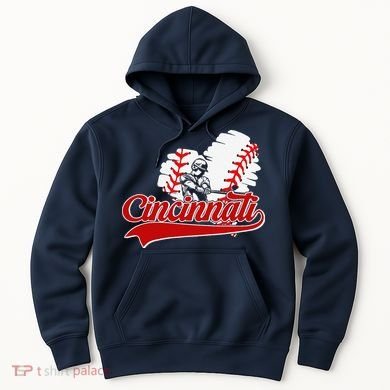 Cincinnati Cities Baseball Heart Baseball Fans Hoodie
