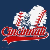 Cincinnati Cities Baseball Heart Baseball Fans Sweatshirt thumb 3