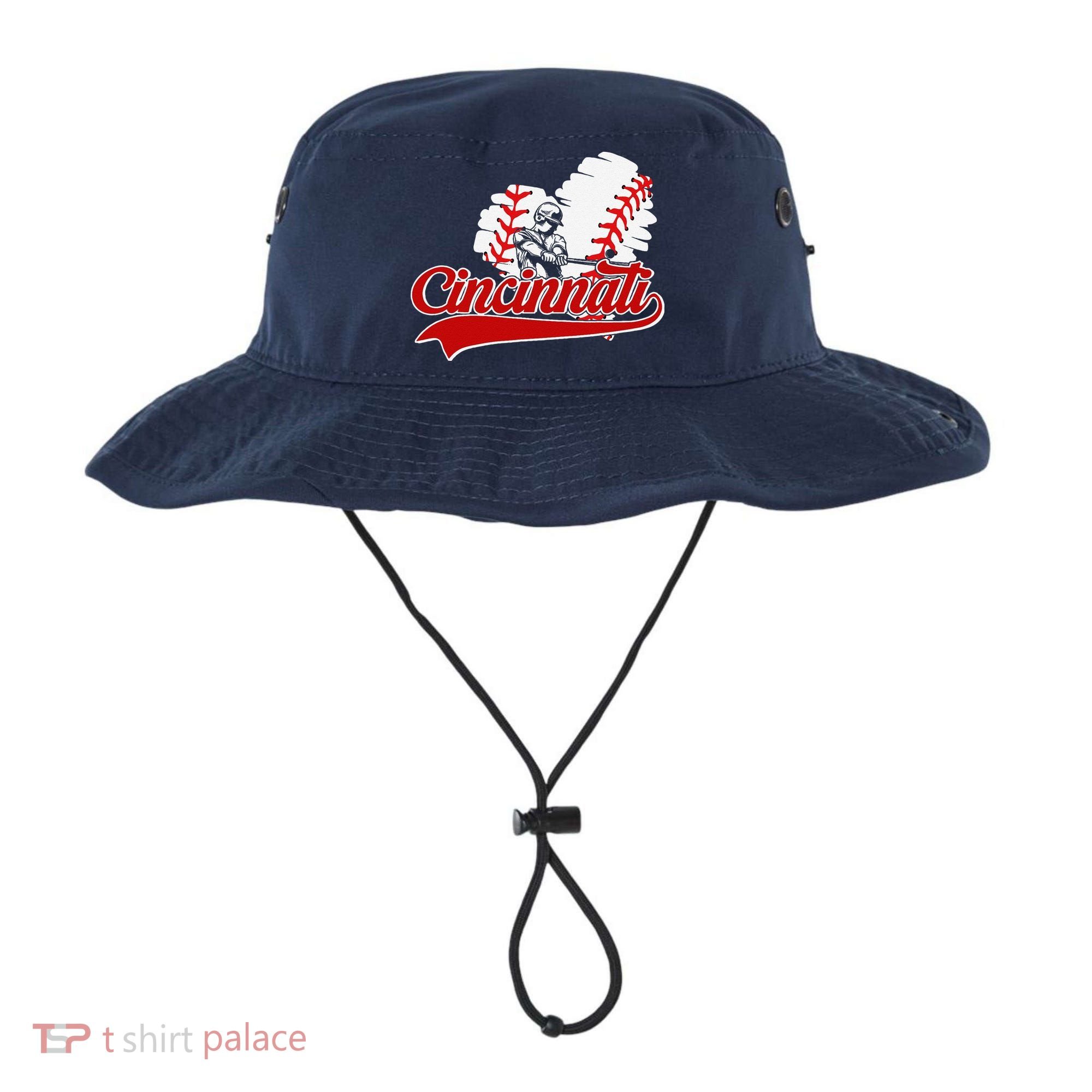 Cincinnati Cities Baseball Heart Baseball Fans Bucket Hat