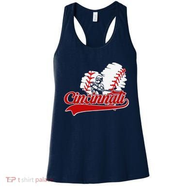 Cincinnati Cities Baseball Heart Baseball Fans Women's Tank Top