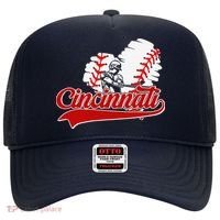 Cincinnati Cities Baseball Heart Baseball Fans Hat thumb 0