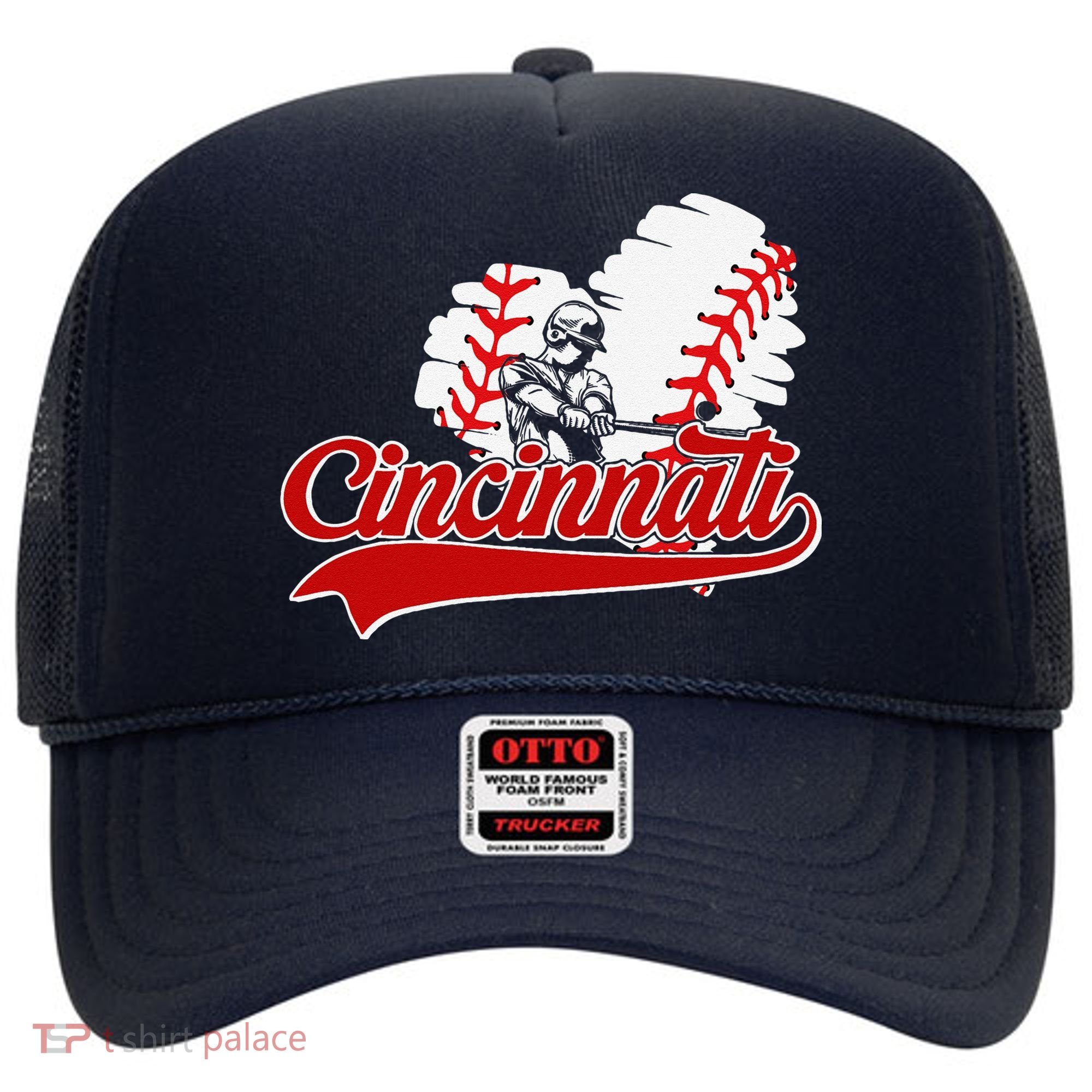 Cincinnati Cities Baseball Heart Baseball Fans Hat