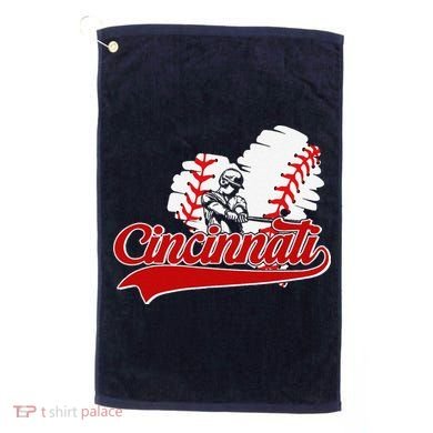 Cincinnati Cities Baseball Heart Baseball Fans Golf Towel