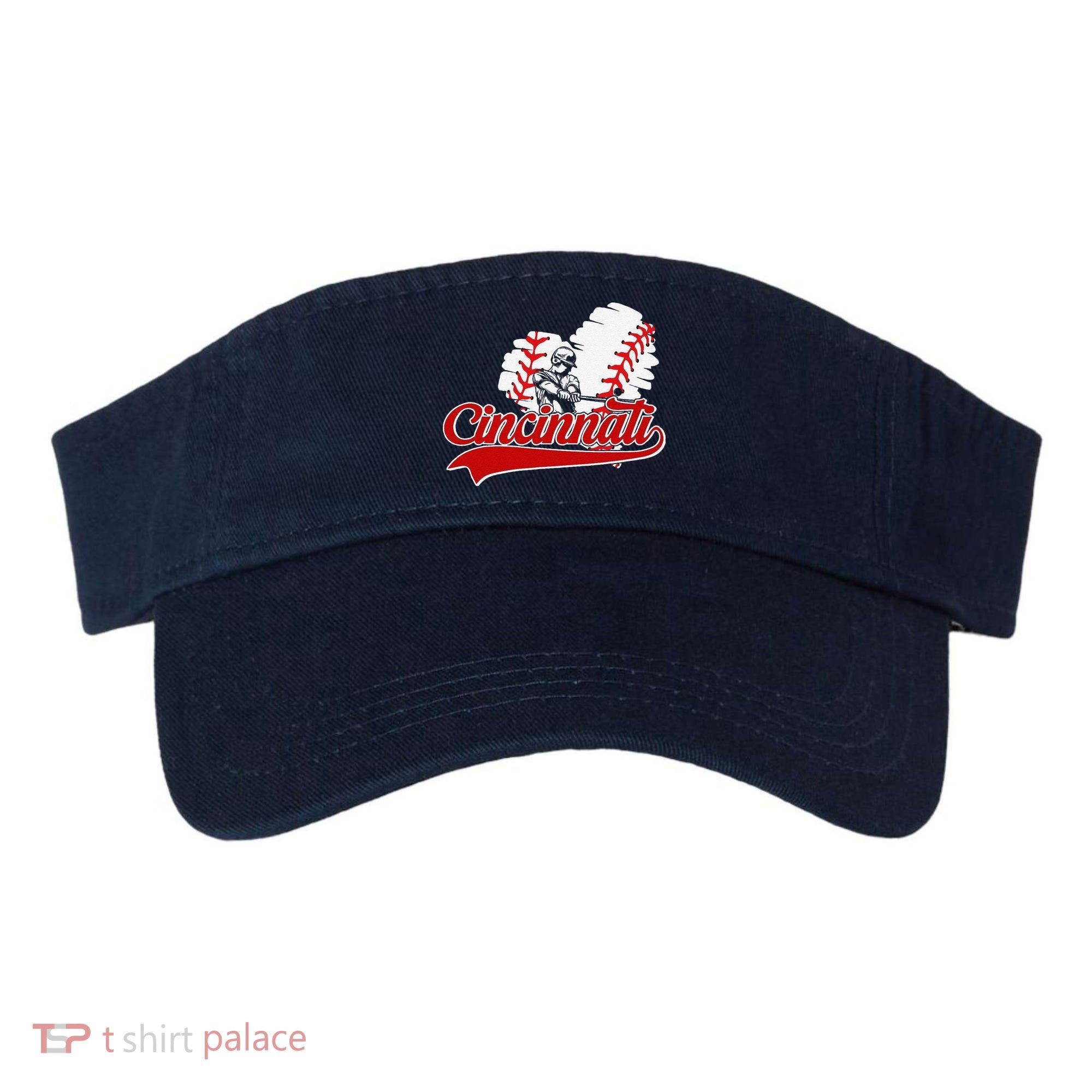 Cincinnati Cities Baseball Heart Baseball Fans Visor
