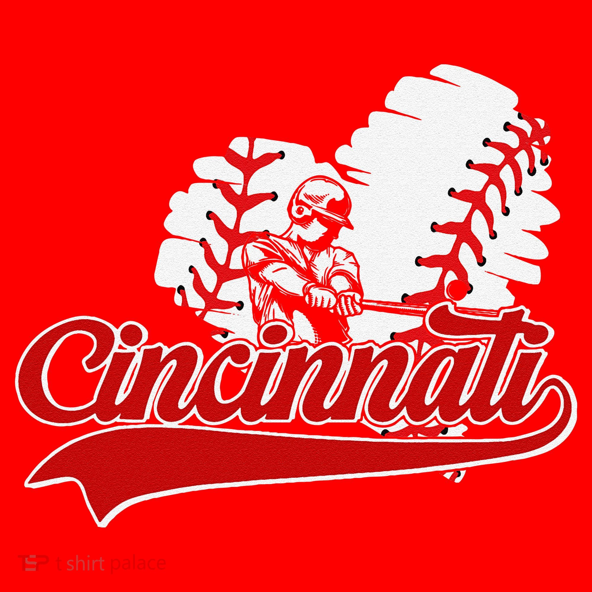 Cincinnati Cities Baseball Heart Baseball Fans Santa Hat
