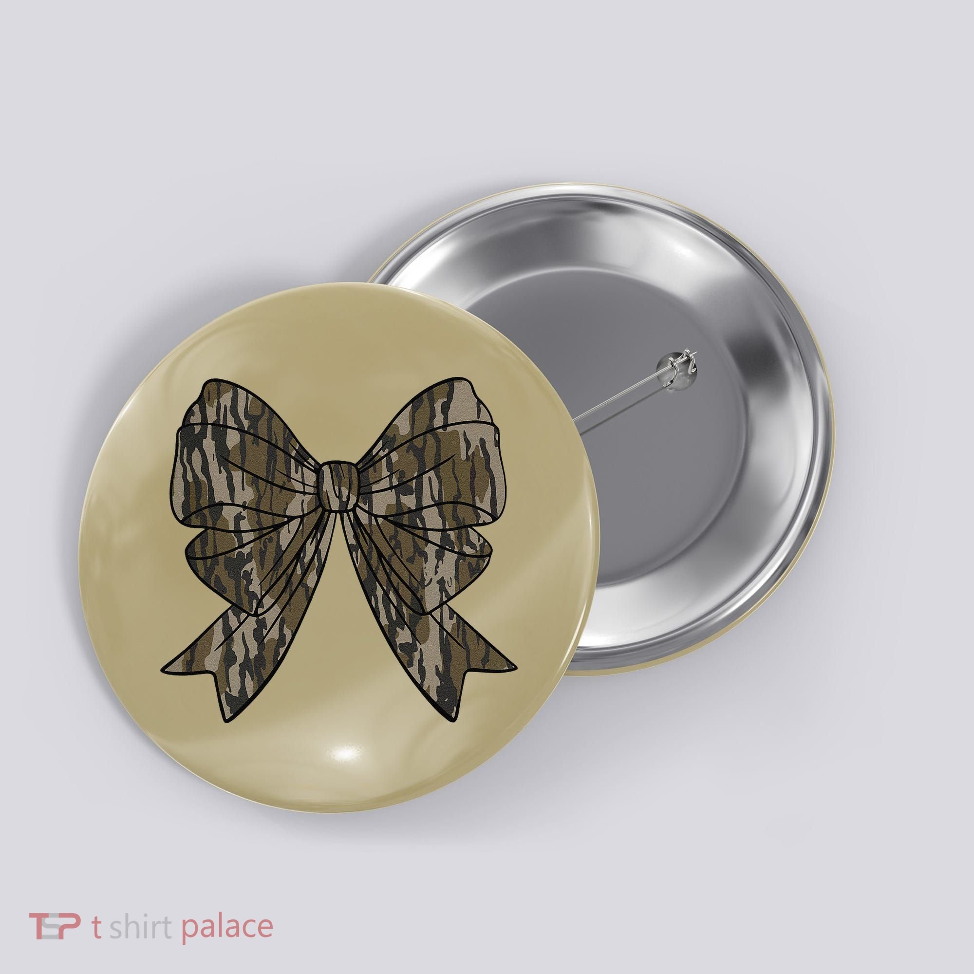 Camo Coquette Bow Duck Hunt Duck Hunting Women Gift Button