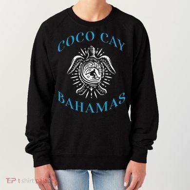 Coco Cay Bahamas Sea Turtle Surfing Vacation Souvenir Women's Sweatshirt