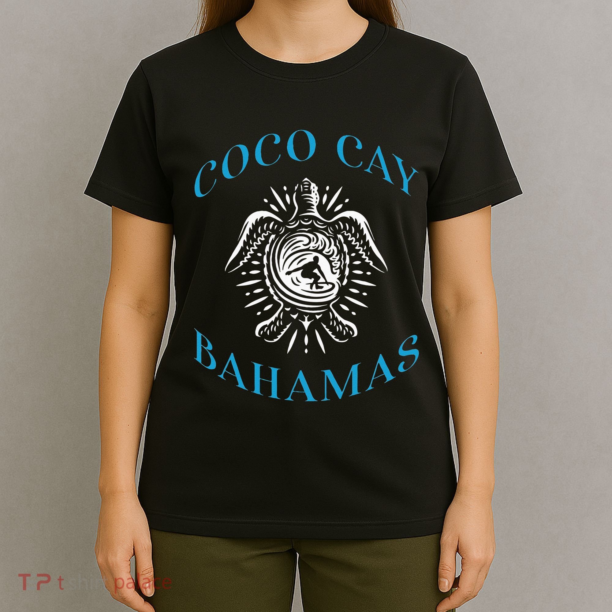 Coco Cay Bahamas Sea Turtle Surfing Vacation Souvenir T-Shirt