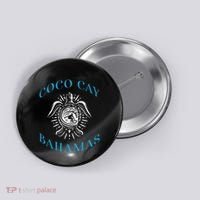 Coco Cay Bahamas Sea Turtle Surfing Vacation Souvenir Button thumb 0