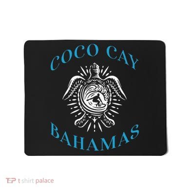 Coco Cay Bahamas Sea Turtle Surfing Vacation Souvenir Mousepad