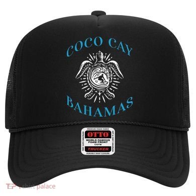 Coco Cay Bahamas Sea Turtle Surfing Vacation Souvenir Hat