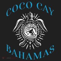 Coco Cay Bahamas Sea Turtle Surfing Vacation Souvenir Hat thumb 2