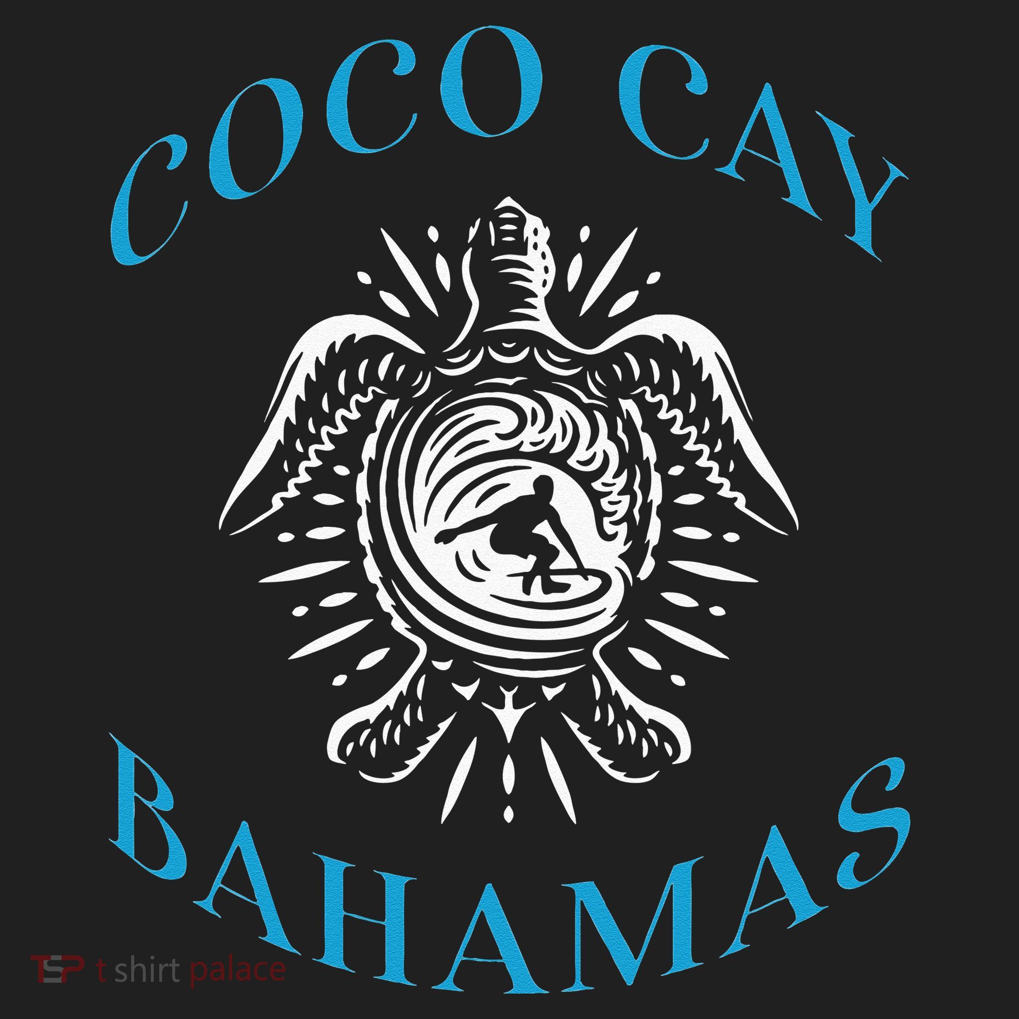 Coco Cay Bahamas Sea Turtle Surfing Vacation Souvenir Hat