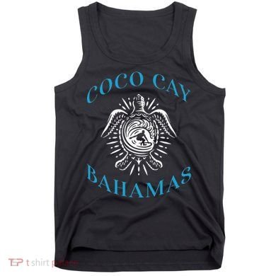 Coco Cay Bahamas Sea Turtle Surfing Vacation Souvenir Tank Top