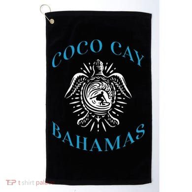 Coco Cay Bahamas Sea Turtle Surfing Vacation Souvenir Golf Towel