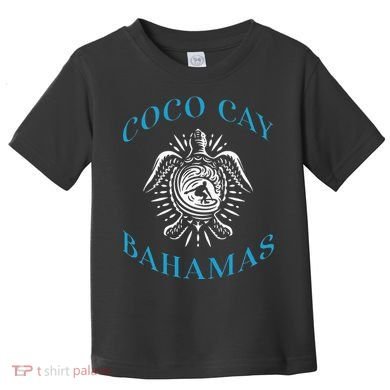 Coco Cay Bahamas Sea Turtle Surfing Vacation Souvenir Toddler T-Shirt