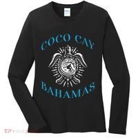 Coco Cay Bahamas Sea Turtle Surfing Vacation Souvenir Women's Long Sleeve Shirt thumb 0