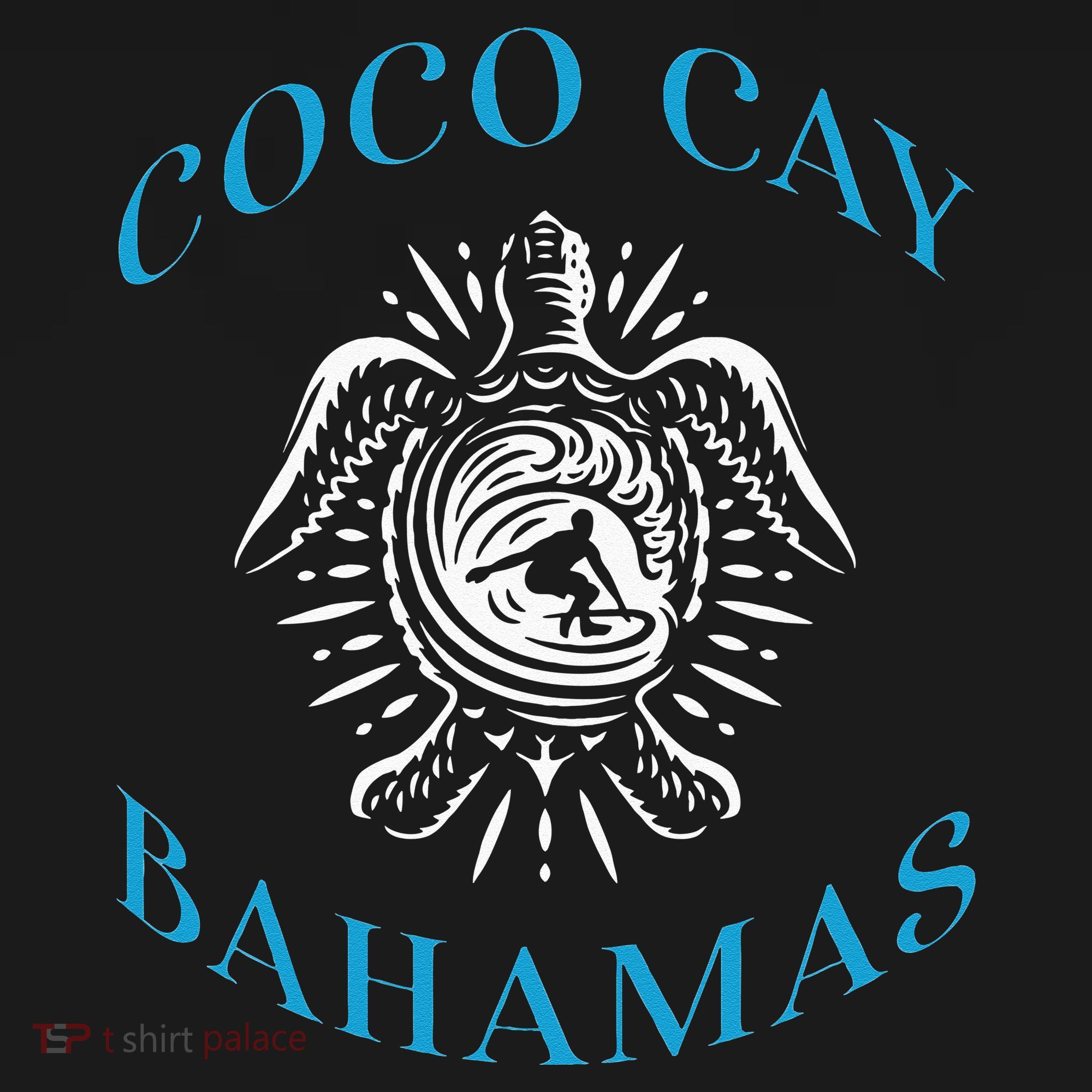 Coco Cay Bahamas Sea Turtle Surfing Vacation Souvenir Women's T-Shirt
