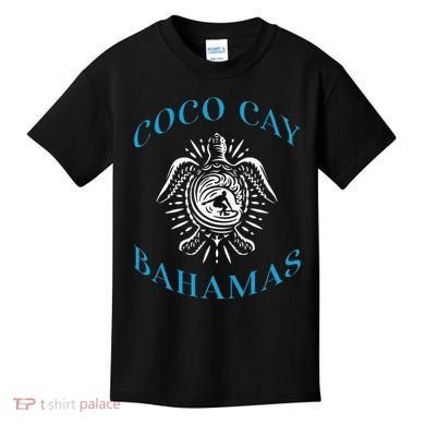 Coco Cay Bahamas Sea Turtle Surfing Vacation Souvenir Kids T-Shirt