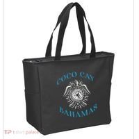 Coco Cay Bahamas Sea Turtle Surfing Vacation Souvenir Tote Bag thumb 2