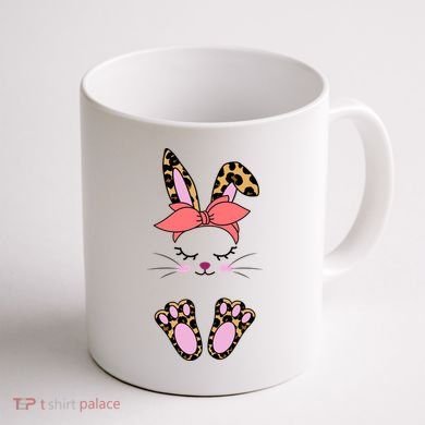 Cute Cheetah Bunny Coffee Mug back
