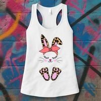 Cute Cheetah Bunny Women's Tank Top thumb 3