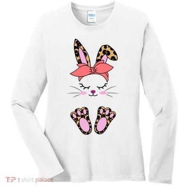 Cute Cheetah Bunny Women's Long Sleeve Shirt