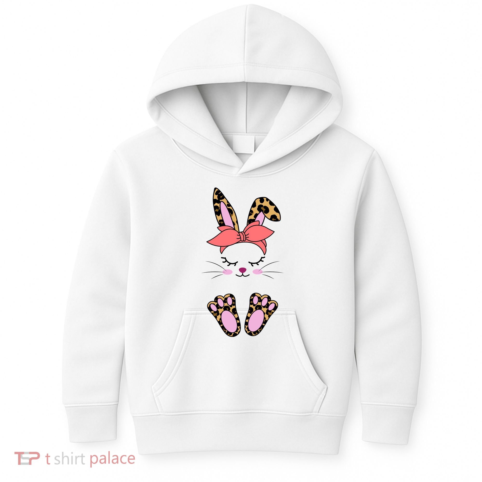 Cute Cheetah Bunny Kids Hoodie