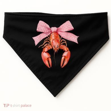Crawfish Coquette Bow Crawfish Boil Lobster Cajun  USA-Made Doggie Bandana