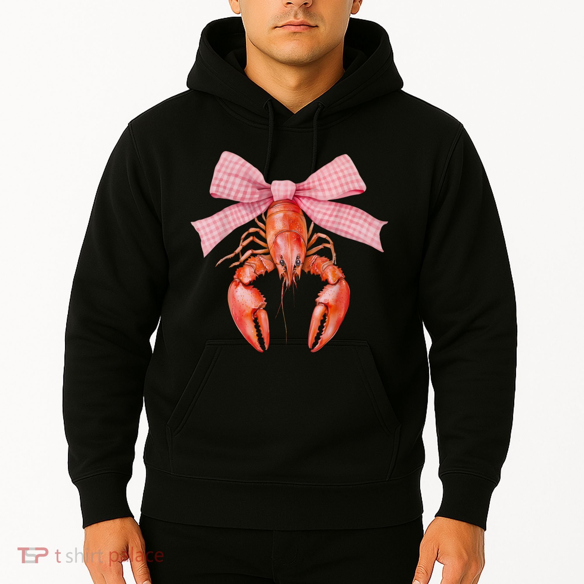 Crawfish Coquette Bow Crawfish Boil Lobster Cajun  Hoodie