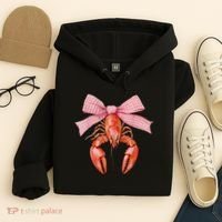 Crawfish Coquette Bow Crawfish Boil Lobster Cajun  Hoodie thumb 4