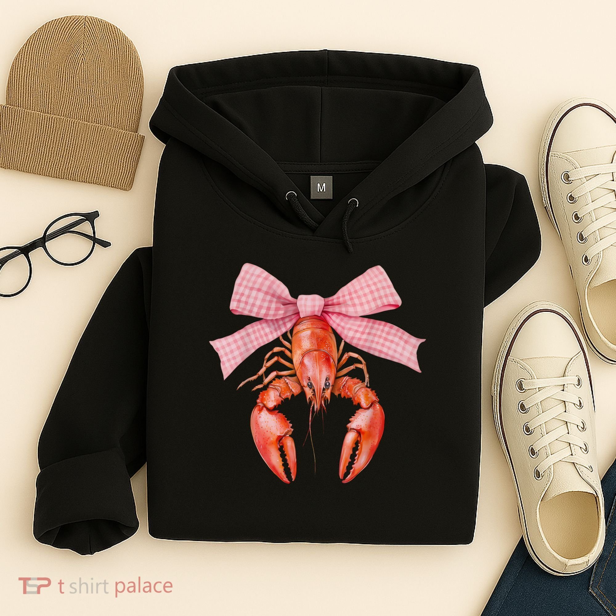 Crawfish Coquette Bow Crawfish Boil Lobster Cajun  Hoodie